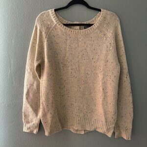 Market & Spruce Knit Elbow Patch Button Sweater